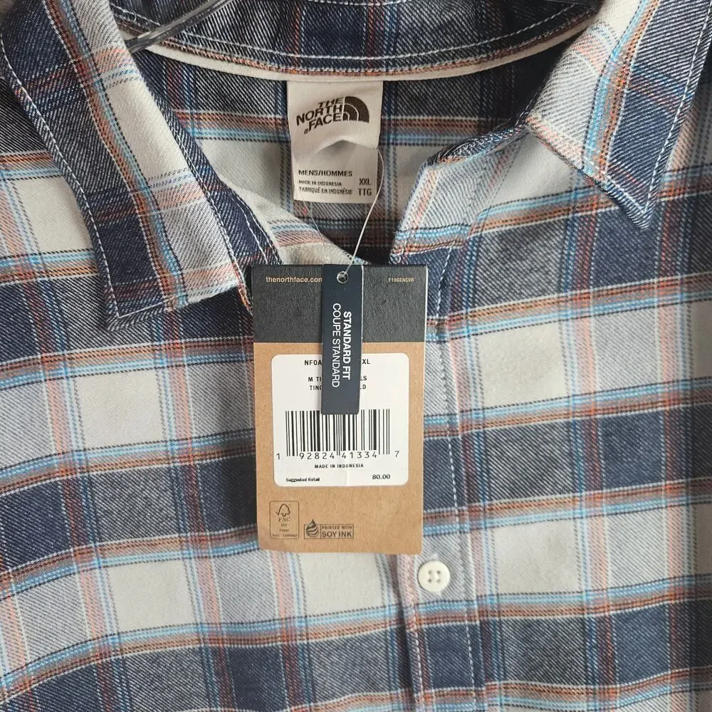 The North Face Men's Plaid‎ Shirt Size XXL Hiking Outdoors